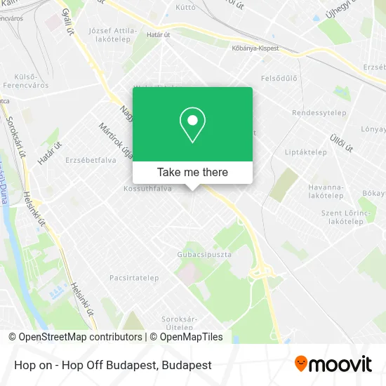 Hop on - Hop Off Budapest map