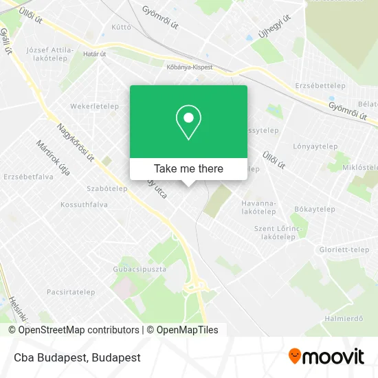 Cba Budapest map
