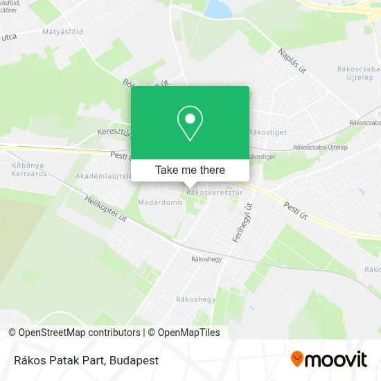 Rákos Patak Part map
