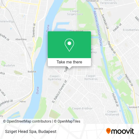 Sziget Head Spa map