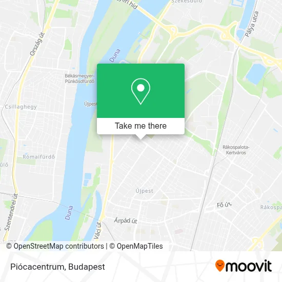 Piócacentrum map