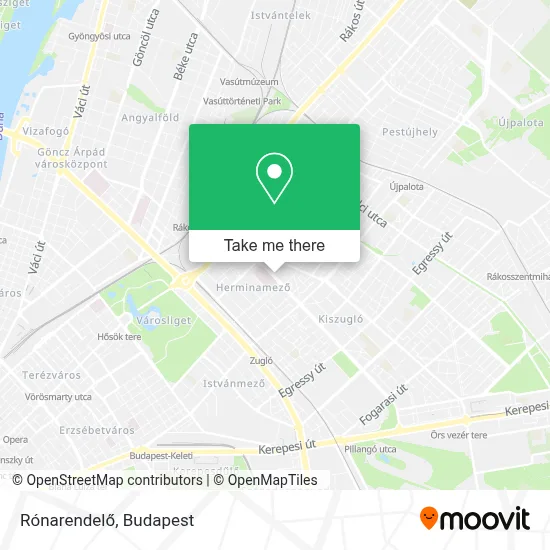 Rónarendelő map