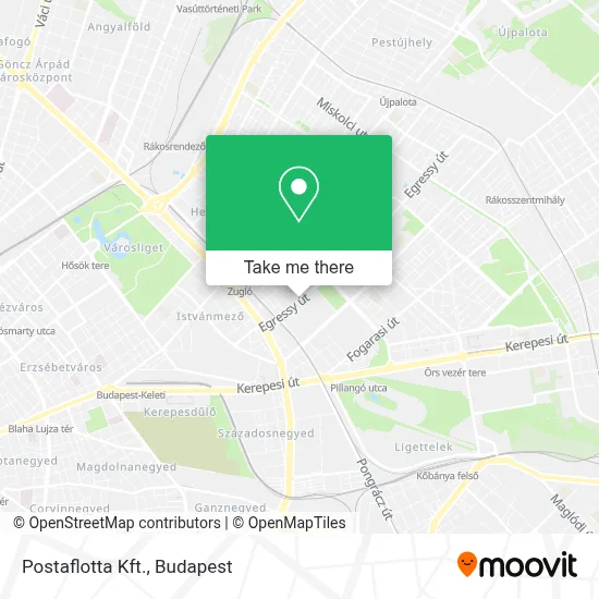 Postaflotta Kft. map