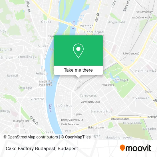 Cake Factory Budapest map