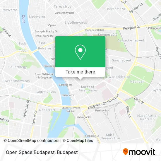 Open Space Budapest map