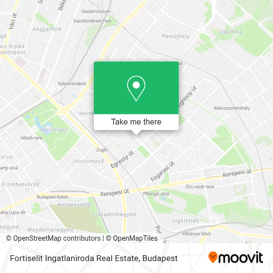 Fortiselit Ingatlaniroda Real Estate map