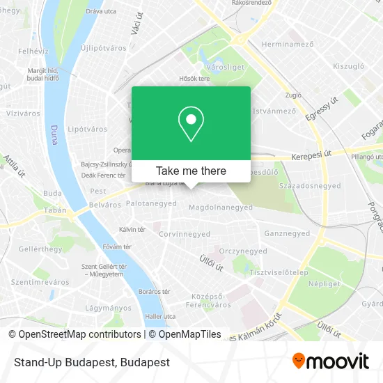 Stand-Up Budapest map