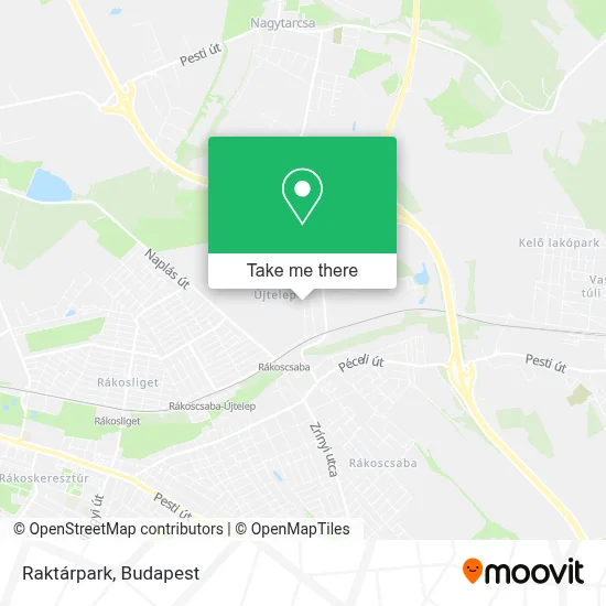 Raktárpark map