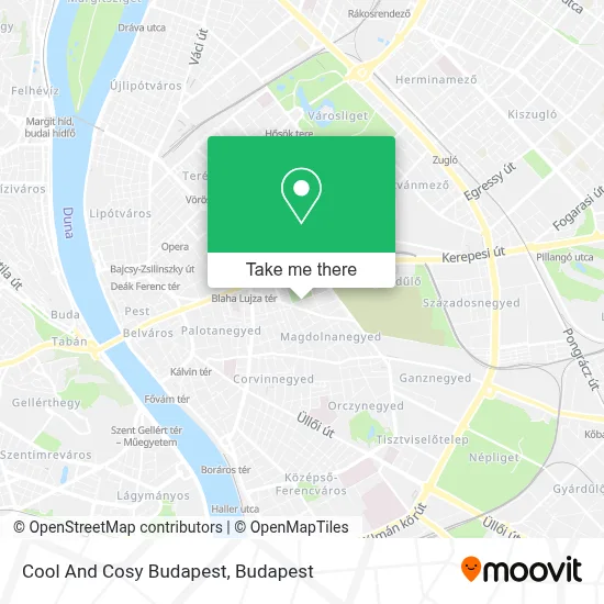 Cool And Cosy Budapest map