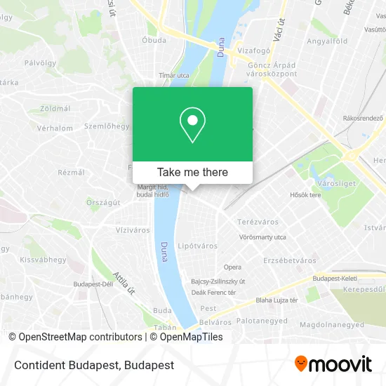Contident Budapest map