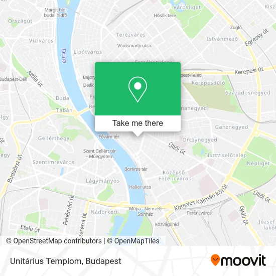 Unitárius Templom map