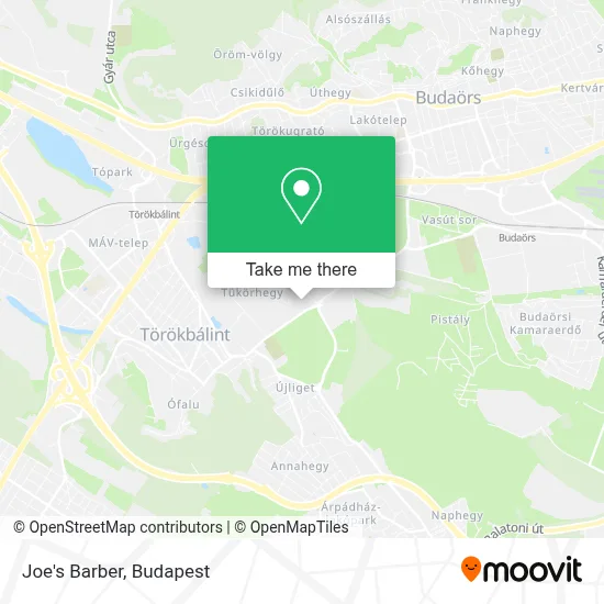 Joe's Barber map