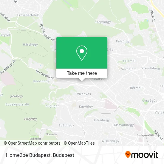 Home2be Budapest map