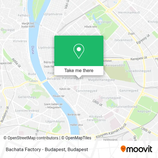 Bachata Factory - Budapest map