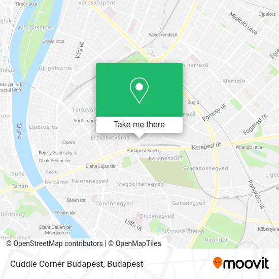 Cuddle Corner Budapest map