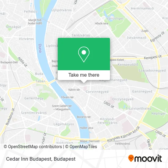 Cedar Inn Budapest map