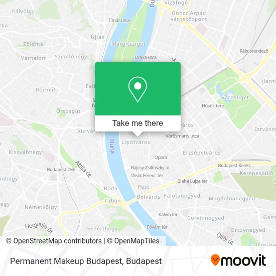 Permanent Makeup Budapest map