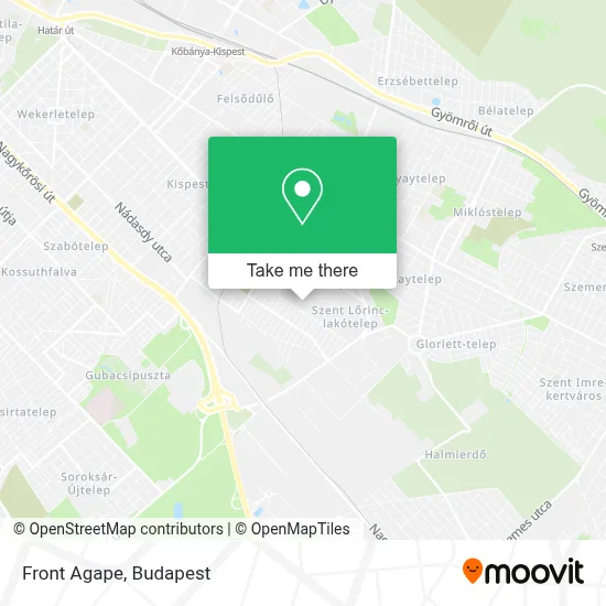 Front Agape map