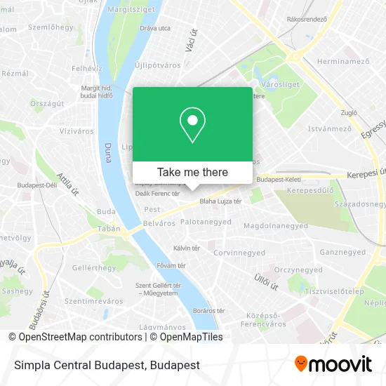 Simpla Central Budapest map