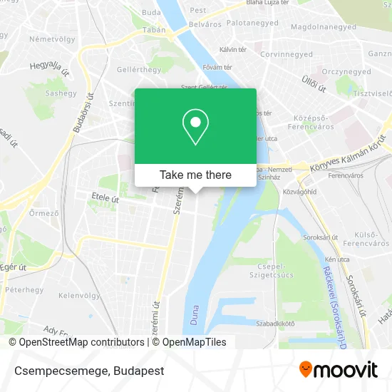 Csempecsemege map