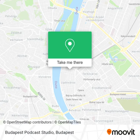 Budapest Podcast Studio map