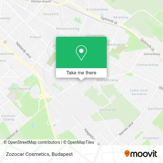 Zozocar Cosmetics map