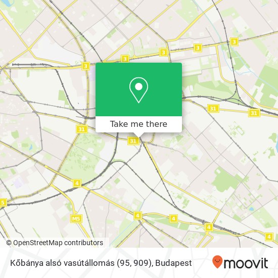 Kőbánya alsó vasútállomás (95, 909) map