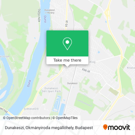 Dunakeszi, Okmányiroda megállóhely map