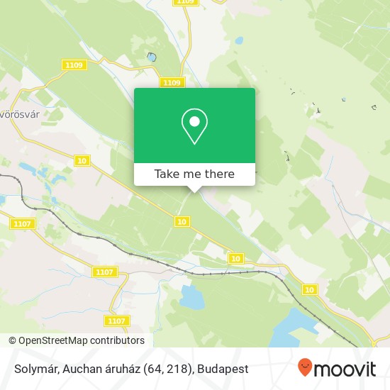 Solymár, Auchan áruház (64, 218) map