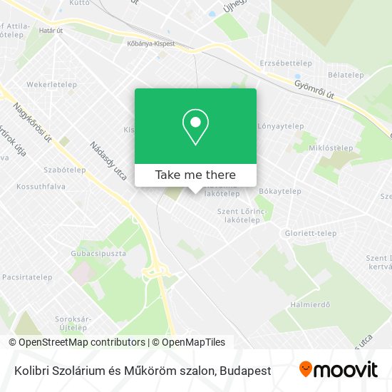 Kolibri Szolárium és Műköröm szalon map