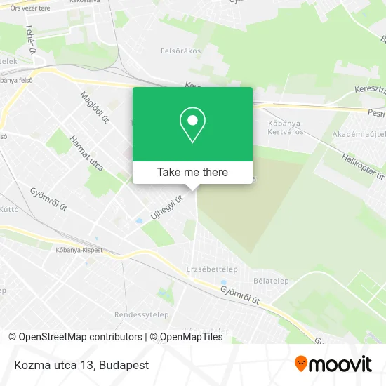 Kozma utca 13 map