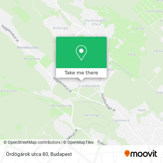 Ördögárok utca 80 map