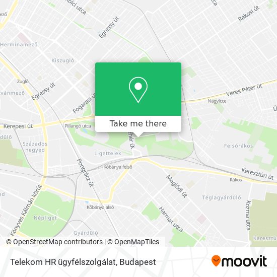 Telekom HR ügyfélszolgálat map