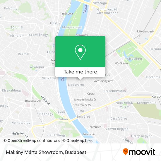 Makány Márta Showroom map