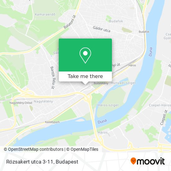 Rózsakert utca 3-11 map