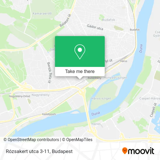 Rózsakert utca 3-11 map