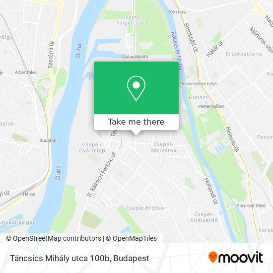Táncsics Mihály utca 100b map