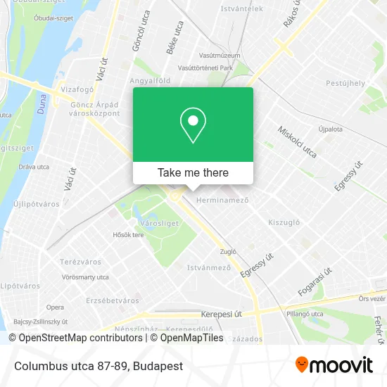 Columbus utca 87-89 map