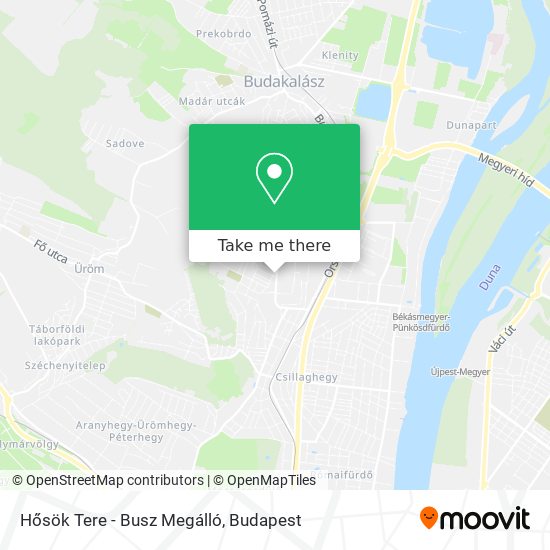 Hősök Tere - Busz Megálló map