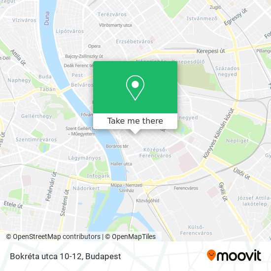 Bokréta utca 10-12 map