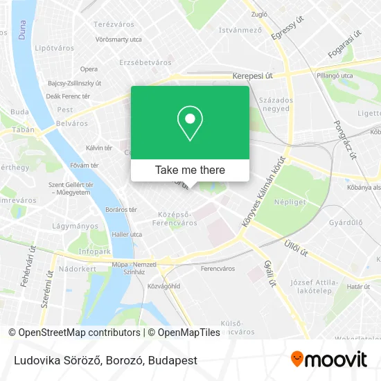 Ludovika Söröző, Borozó map