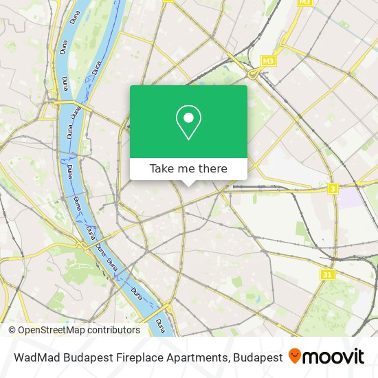 WadMad Budapest Fireplace Apartments map