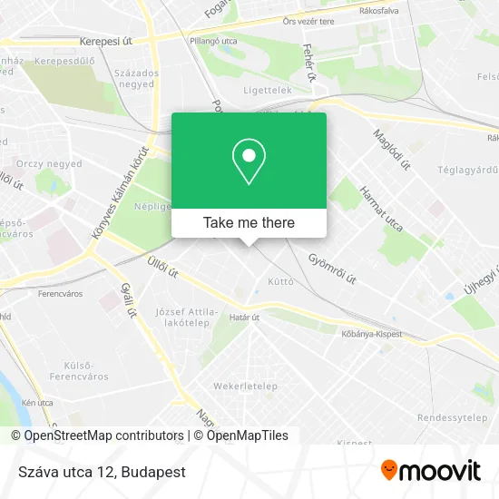 Száva utca 12 map