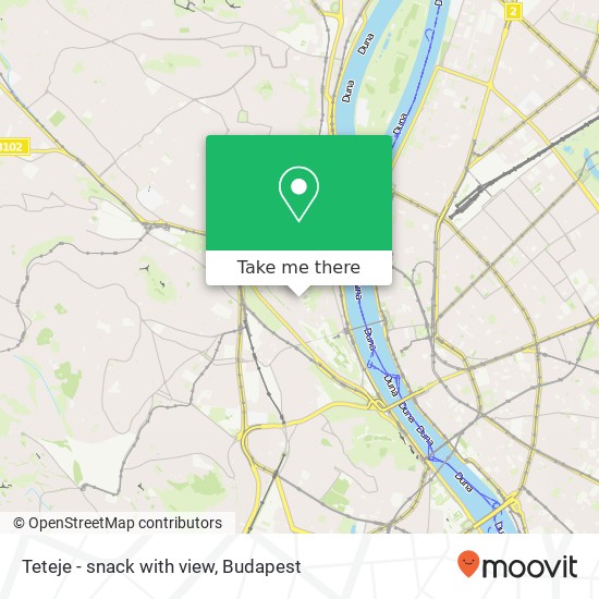 Teteje - snack with view map