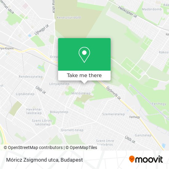 Móricz Zsigmond utca map