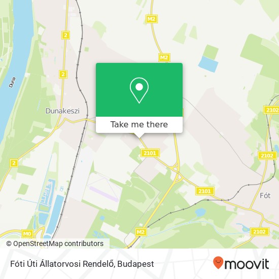 Fóti Úti Állatorvosi Rendelő map