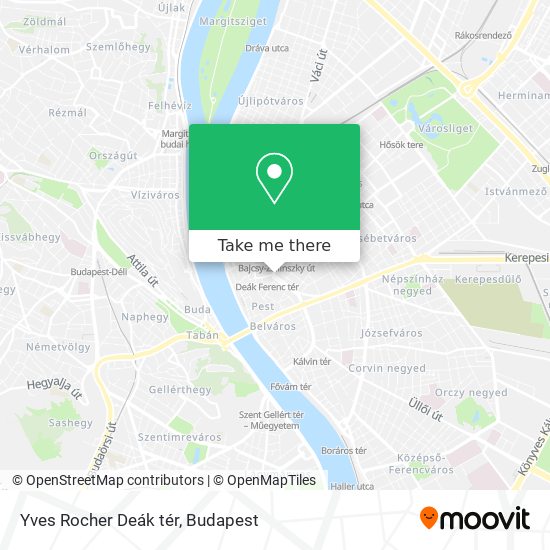 Yves Rocher Deák tér map