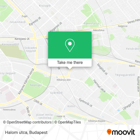 Halom utca map