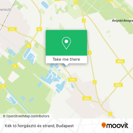 Kék tó horgásztó és strand map