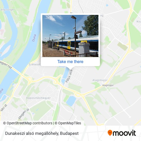 Dunakeszi alsó megállóhely map